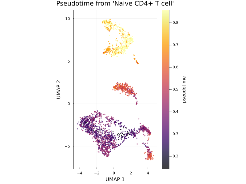 Pseudotime UMAP